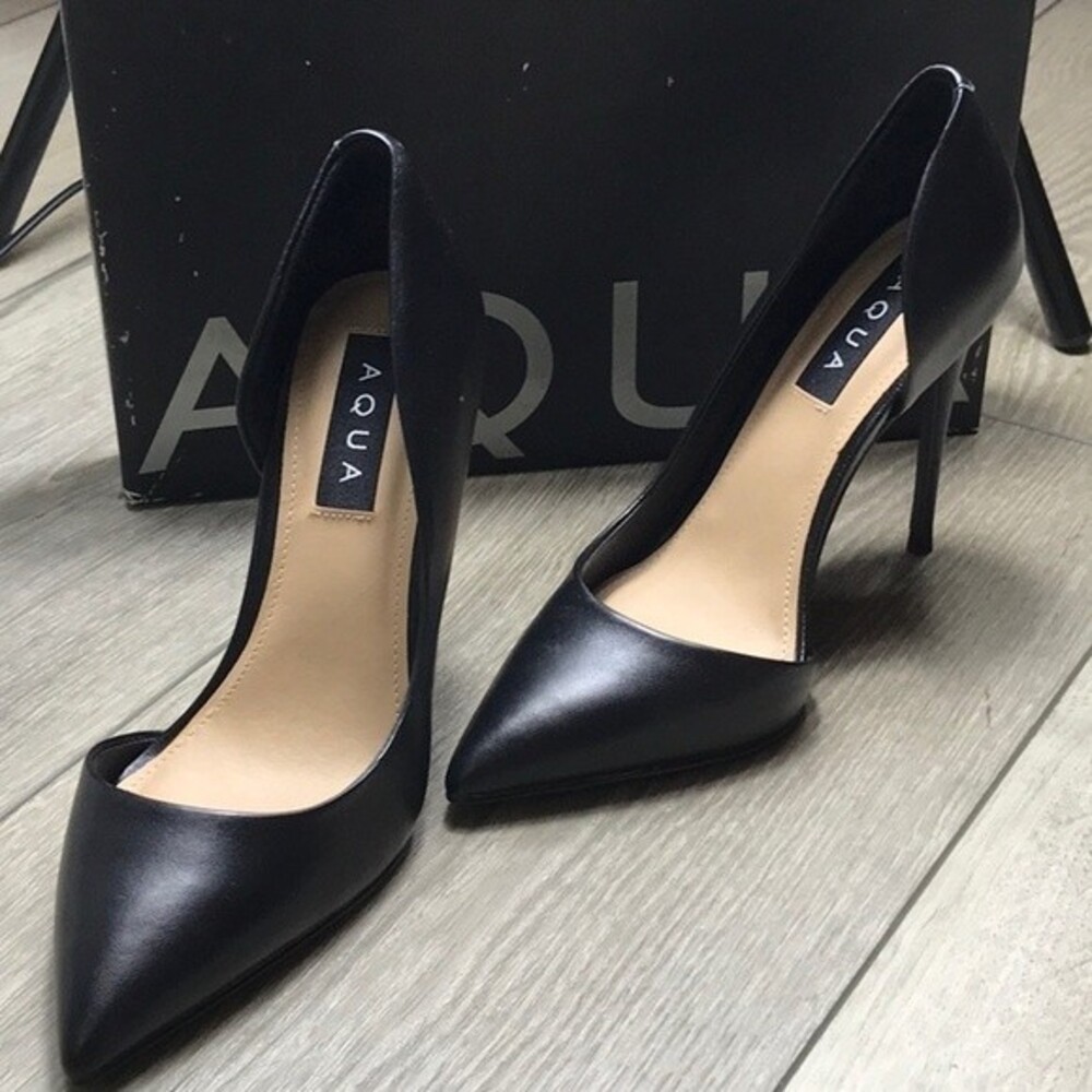 NWT  AQUA DION d' ORSAY HIGH HEELS BLACK PUMPS SIZE 7.5